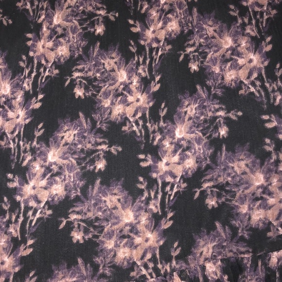 Free People Long Sleeve Printed Sheer Dress. - Picture 6 of 12